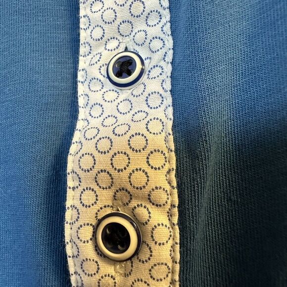 Guide London Men's Polo Shirt Medium Small Preppy Hipster Modern Button Blue - Picture 3 of 6